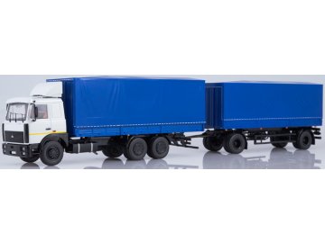Start Scale Models - KAMAZ-6303 LKW mit Anhänger MAZ-83781, blau, 1/43