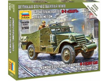 Wargames (WWII) military 6273 - Soviet M-3 Scout Car with Machine Gun (1:100)