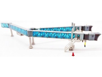 JC Wings - Fluggastbrücke, zweiarmiges Set, Boeing 747, blau, 1/200