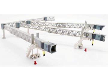 JC Wings - Passenger boarding bridge, A380 three-arm set, transparent, 1/200