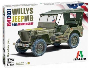 Italeri - Willys Jeep MB, Model Kit auto 3635, 1/24