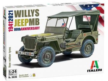 Italeri -  Willys Jeep MB, Model Kit auto 3635, 1/24