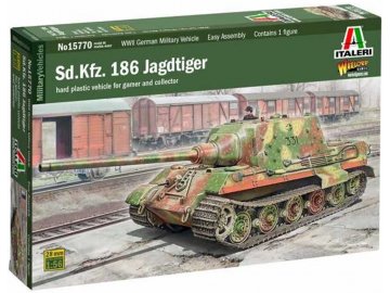 Italeri - Sd.Kfz. 186 Jagdtiger, Wargames tank 15770, 1/56