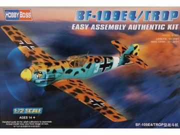 Hobby Boss - Messerschmitt Bf 109E4/TROP, Model Kit 261, 1/72