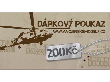 Dárková poukázka - hodnota 200 kč