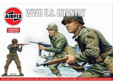 Airfix - WWII U.S. Infantry, Classic Kit VINTAGE figurky A02703V, 1/32