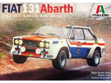 Italeri - Fiat 131 Abarth 1977 San Remo Rally Winter, Model Kit auto 3621, 1/24