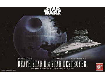 Revell - Death Star II + Imperial Star Destroyer, Plastic ModelKit BANDAI SW 01207, 1:14500