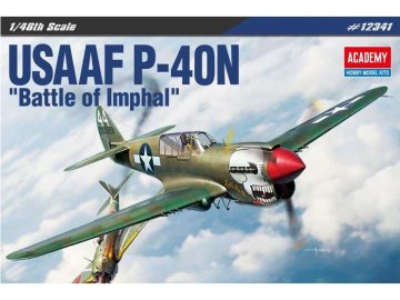 Academy - Curtiss P-40N Warhawk, USAAF, "Battle of Imphal", Model Kit letadlo 12341, 1/48