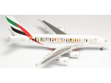 Herpa - Airbus A380, Emirates Year of Tolerance, United Arab Emirates, 1/200