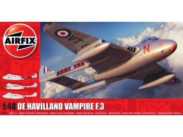 Airfix -  de Havilland Vampire T.3, Classic Kit letadlo A06107, 1/48