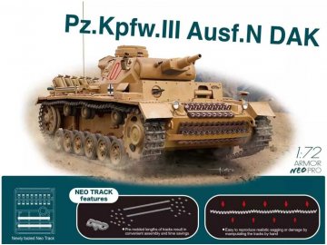 Model Kit tank 7634 Pz Kpfw III Ausf N DAK w Neo Track 1 72 a114566660 10374