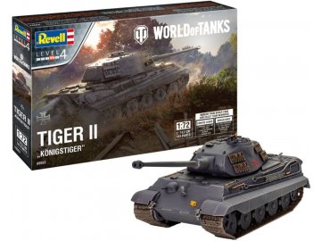 Revell - Tiger II Ausf. B "Königstiger", Plastic ModelKit World of Tanks 03503, 1/72