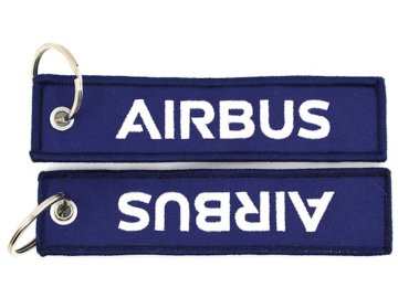 MegaKey - přívěsek "AIRBUS"  - oboustranný, vyšívaný, 13 x 3 cm