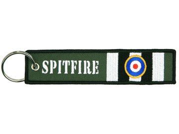 MegaKey - přívěsek "SPITFIRE" - oboustranný, vyšívaný, 13 x 3 cm