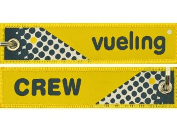 MegaKey - přívěsek "Vueling"- oboustranný, vyšívaný, 13 x 3 cm