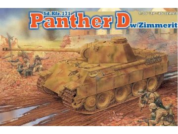 Dragon - Sd.Kfz.171 PANTHER D w/ZIMMERIT, Model Kit tank 6428, 1/35