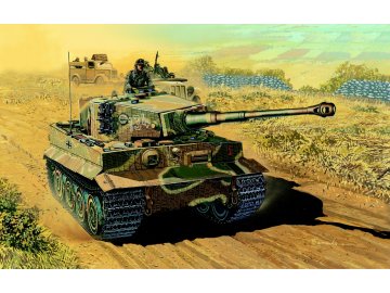 Dragon - Sd.Kfz.181 Ausf.E TIGER I LATE PRODUCTION w/ZIMMERIT, Model Kit tank 7203, 1/72
