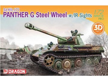 Dragon -  Panther G Steel Wheel w/IR Sights, Model Kit tank 7697, 1/72