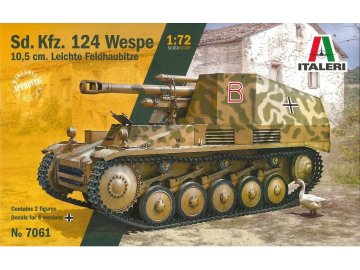 Italeri - Sd.Kfz.124 Wespe 10.5 cm. Leichte Feldhaubitze, Model Kit military 7061, 1/72