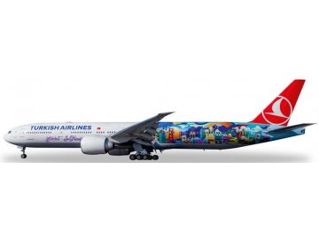 Herpa - Boeing B777-3F2ER, Turkish Airlines "San Francisco" Colors, Named "Büyükada", Turecko, 1/200