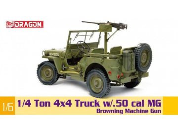 Dragon - 1/4-Ton 4x4 Truck w/M2 .50-cal Machine Gun, Model Kit military 75052, 1/6