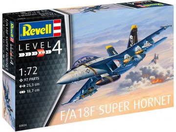 Revell - F/A18F Super Hornet, Plastic ModelKit letadlo 03834, 1/72