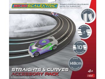 Rozšíření trati MICRO SCALEXTRIC G8045 - Track Extension Pack - Straights & Curves