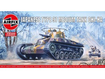 Airfix - Type 97 Chi Ha Japanese Tank, Classic Kit VINTAGE tank A01319V, 1/76