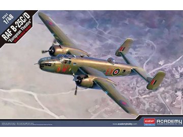 Academy - North American B-25C/D Mitchell, RAF, "European Theatre", Model Kit letadlo 12339 , 1/48