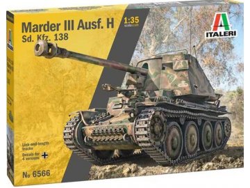 Italeri - Sd.Kfz 138 Ausf. H Marder III with crew , Model Kit military 6566, 1/35