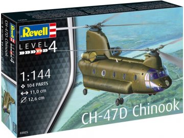 Revell - CH-47D Chinook, Plastic ModelKit vrtulník 03825, 1/144