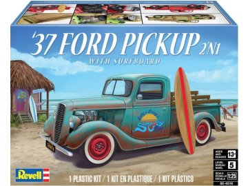 Revell - 1937 Ford Pickup Street Rod with Surf Board, Plastic ModelKit MONOGRAM auto 4516, 1/25