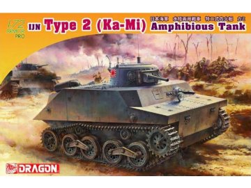 Dragon -  IJN TYPE 2 (Ka-Mi) AMPHIBIOUS TANK COMBAT VERSION, Model Kit tank 7435, 1/72