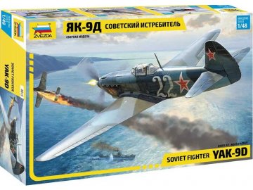 Zvezda - Yakovlev YAK-9 Soviet fighter, Model Kit letadlo 4815, 1/48