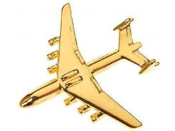 Clivedon - Antonov An-225, připínací odznak se zlatou úpravou, 22 karátů