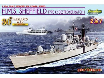Dragon - HMS SHEFFIELD (FALKLANDS WAR), Model Kit loď 7133, 1/700