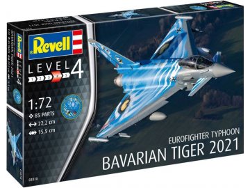 Revell - Eurofighter Typhoon "Bavarian Tiger 2021", Plastic ModelKit letadlo 03818, 1/72