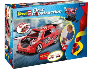 Revell - Pull Back Rallye Car, červené, First Construction auto 00910, 1/20