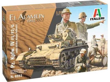 Italeri - Pz.Kpfw. IV F1/F2/G s personálem Afrika Korps, Model Kit 6593, 1/35