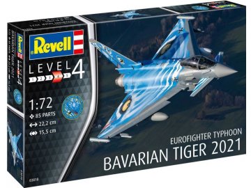 Revell - Eurofighter Typhoon"Bavarian Tiger 2021", ModelSet letadlo 63818, 1/72