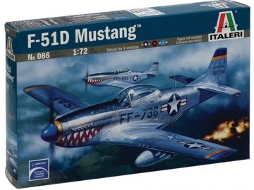 Italeri -  F-51D MUSTANG, Model Kit letadlo 0086, 1/72