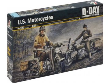 Italeri - U.S. MOTORCYCLES WW2, Model Kit military 0322, 1/35