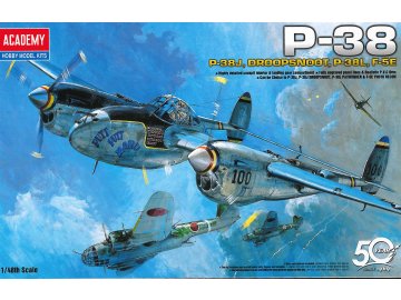 Academy - Lockheed P-38 Combination version, Model Kit letadlo 12282, 1/48