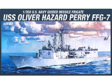 Academy - USS OLIVIER HAZARD PERRY FFG-7, Model Kit loď 14102, 1/350