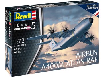 Revell - Airbus A400M Atlas „RAF“, Plastic ModelKit letadlo 03822, 1/72