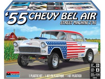 Revell - ’55 Chevy Bel Air “Street Machine”, Plastic ModelKit MONOGRAM auto 4519, 1/24