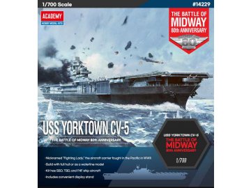 Academy - USS Yorktown CV-5 "Battle of Midway", Model Kit loď 14229, 1/700