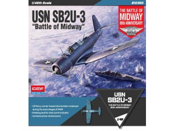 Academy - Vought SB2U Vindicator, USN, "Battle of Midway", Model Kit letadlo 12350, 1/48