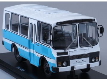 Start Scale Models -  PAZ-3205, příměstský autobus, bílo-modrý, 1/43